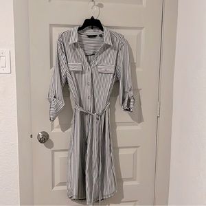 Black pin stripe gorgeous dress 3/4 sleeve